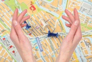 map hands indepedent woman travel